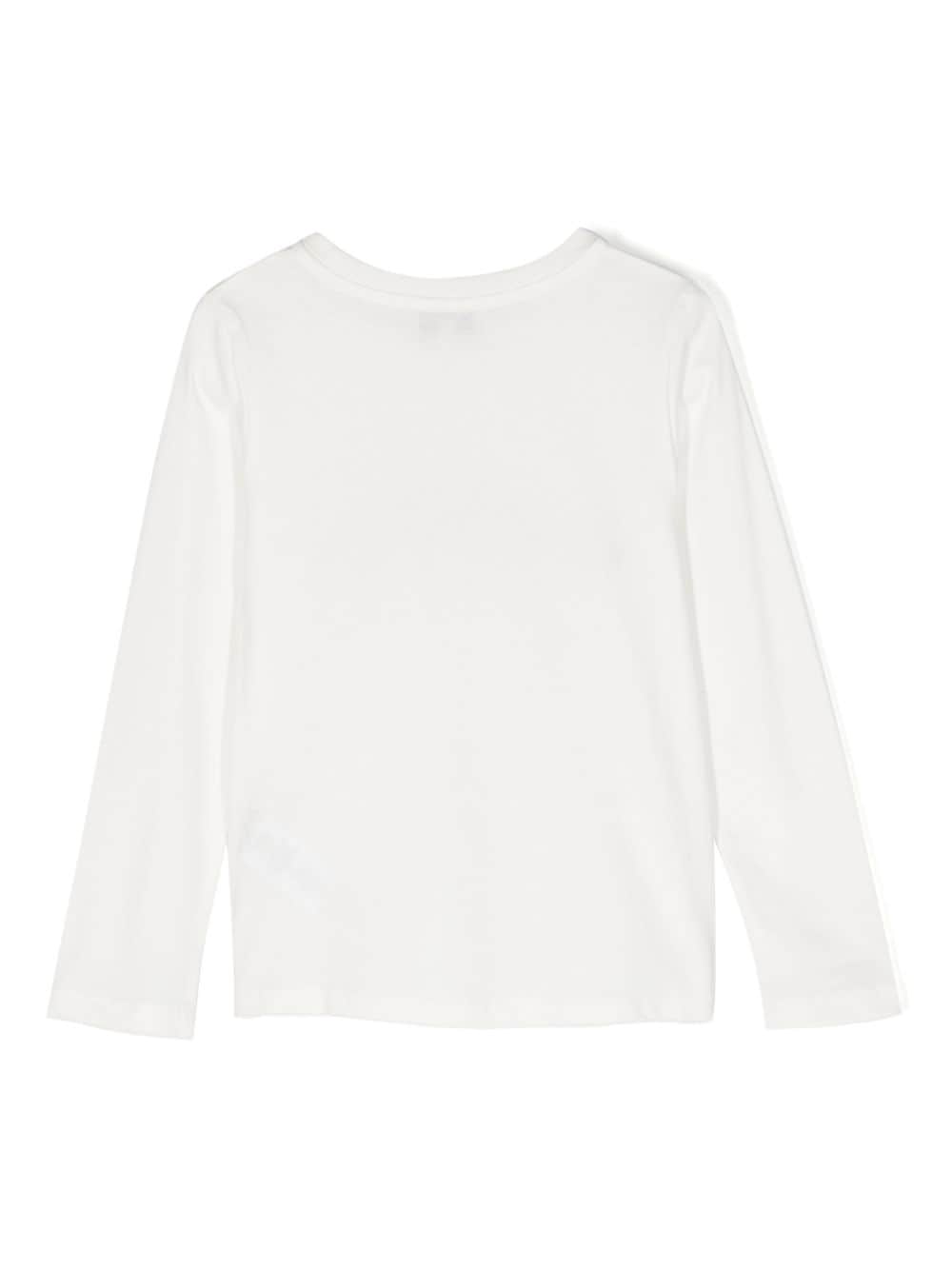 T-shirt nuage blanc fille avec imprimé