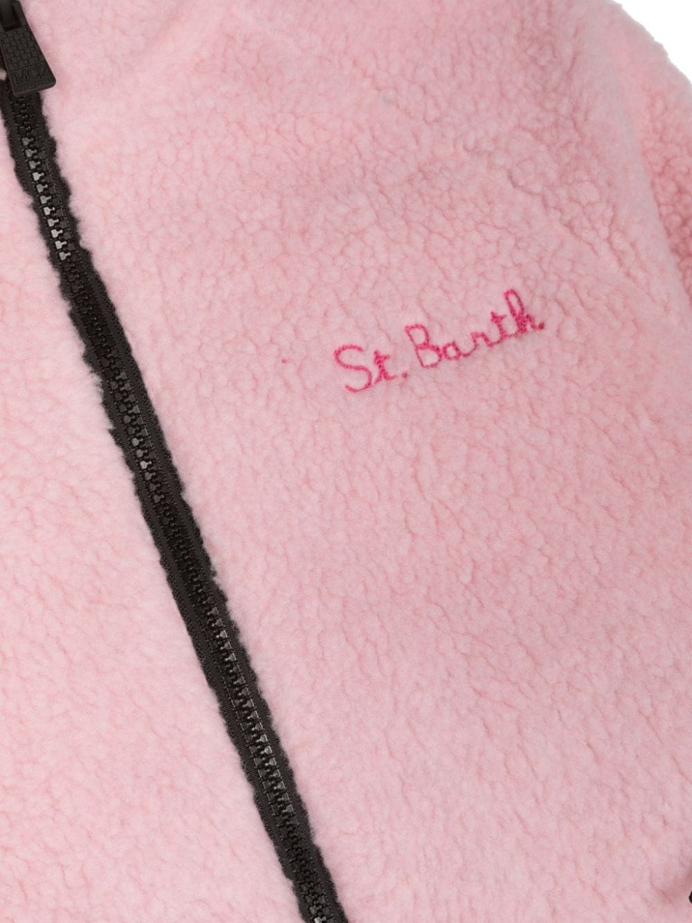Veste unisexe rose clair avec logo brodé