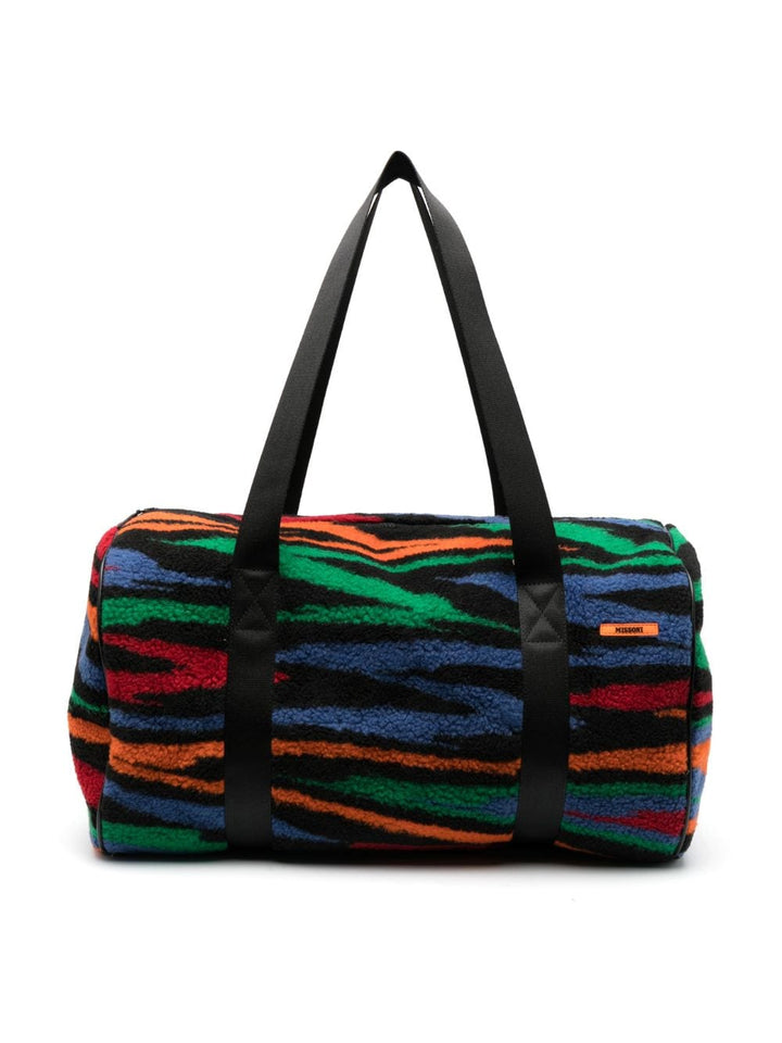 Borsa multicolor bambina misto lana e cotone