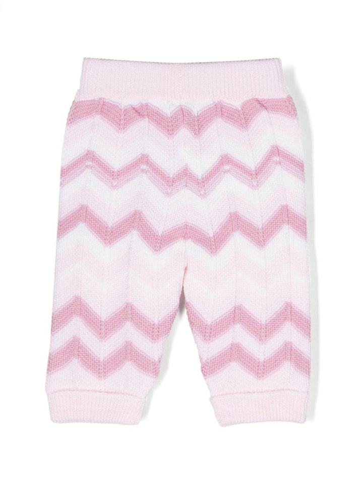 Leggings rosa multicolor neonata