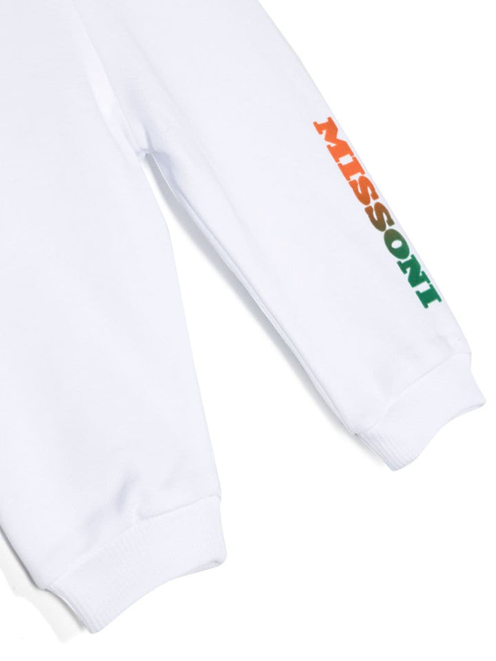 Pantalone bianco neonato con stampa