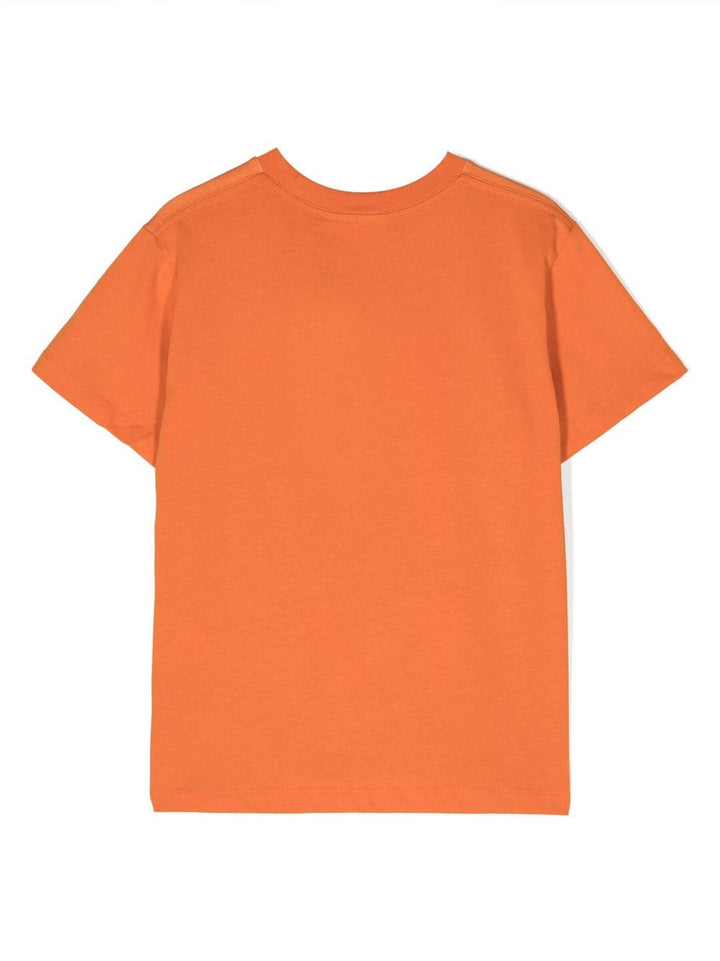 T-shirt enfant orange avec imprimé