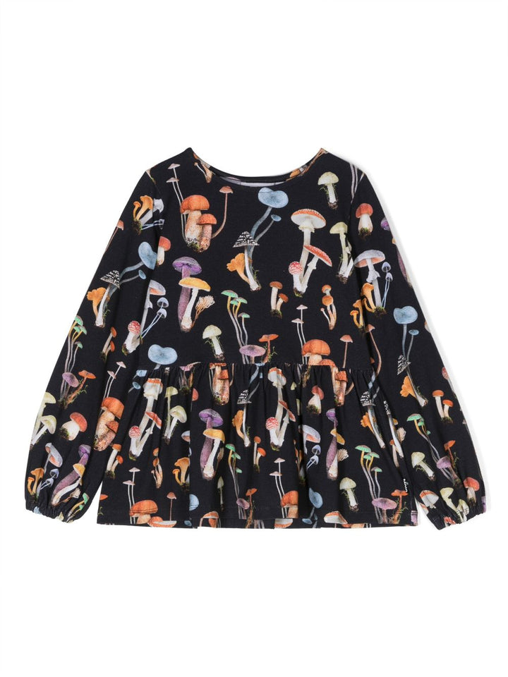 Blusa multicolor bambina con stampa