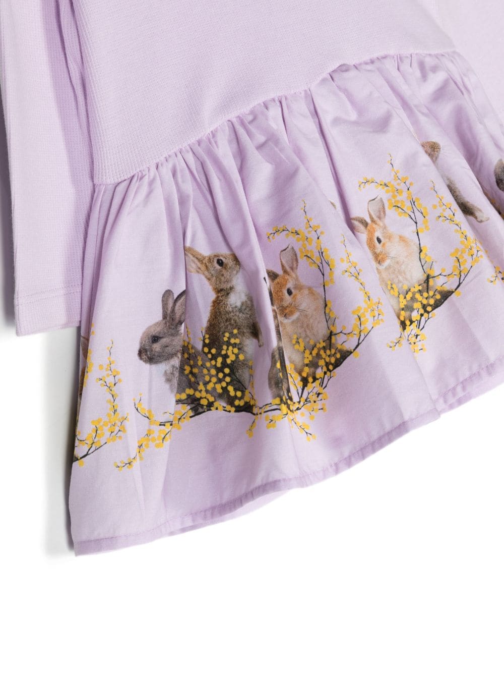Robe nouveau-né lilas avec imprimé