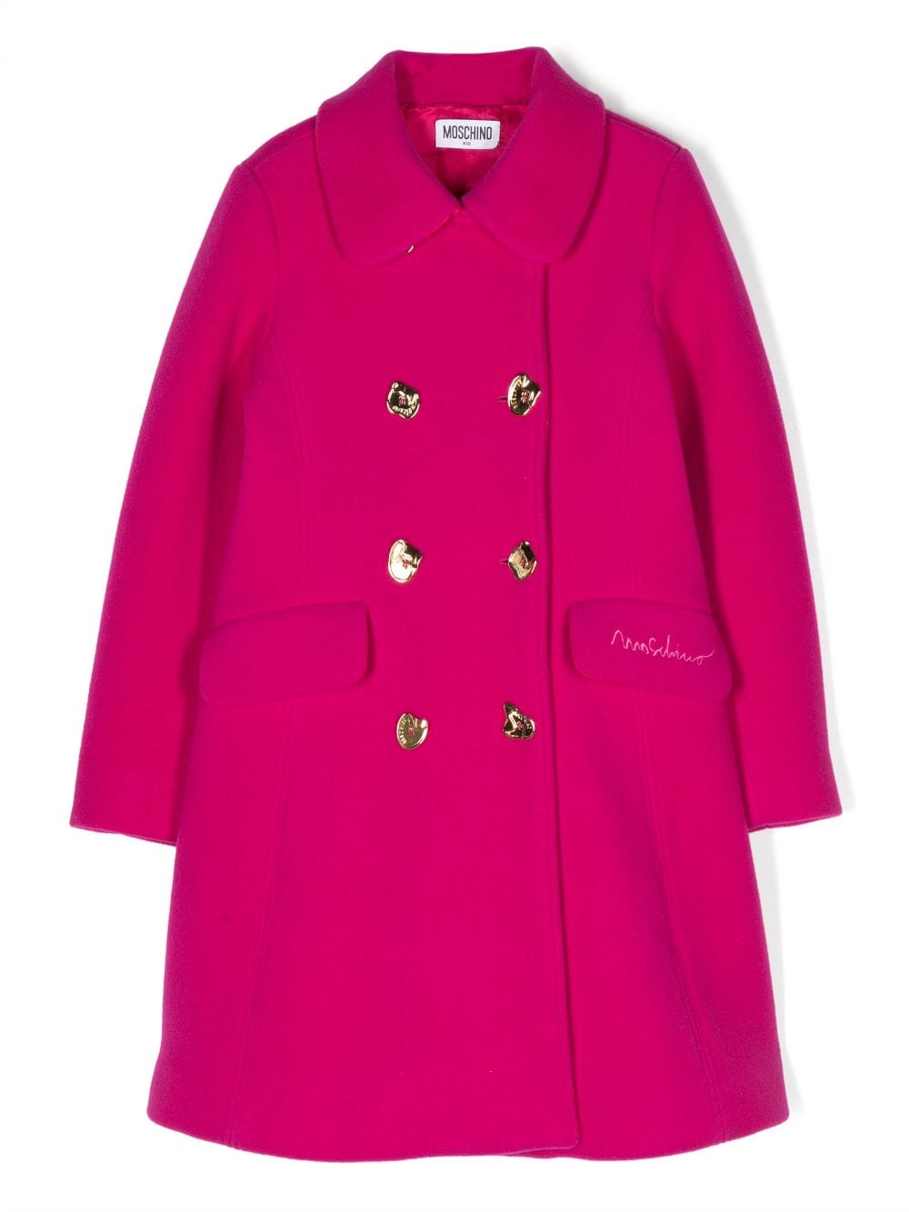 Manteau rose fille