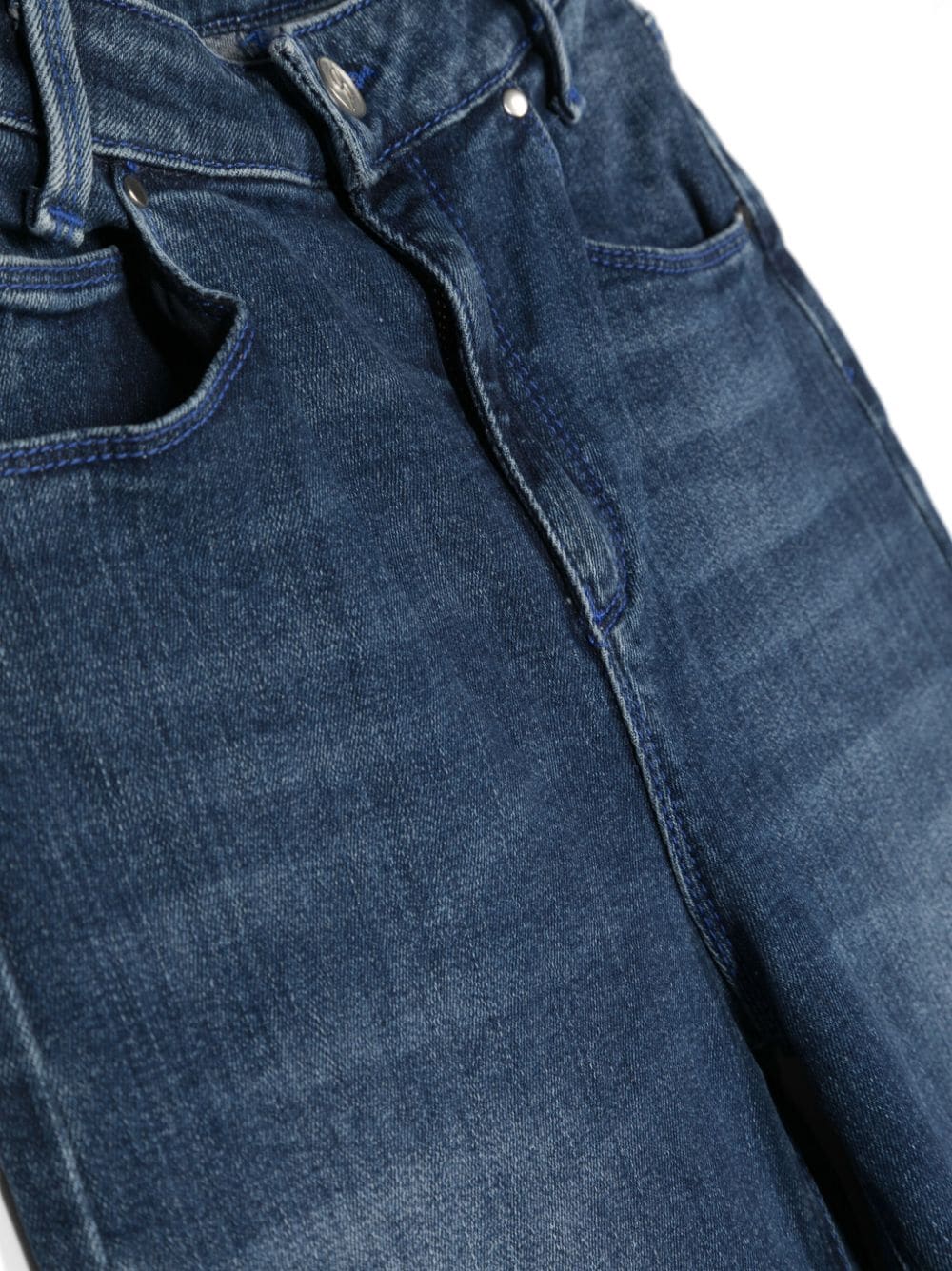 Pantalon en jeans bleu pour fille avec logo