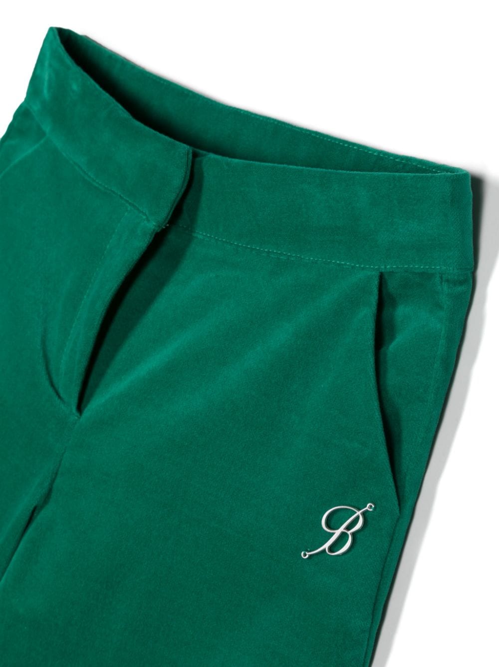 Pantaloni verdi smeraldo bambina con logo