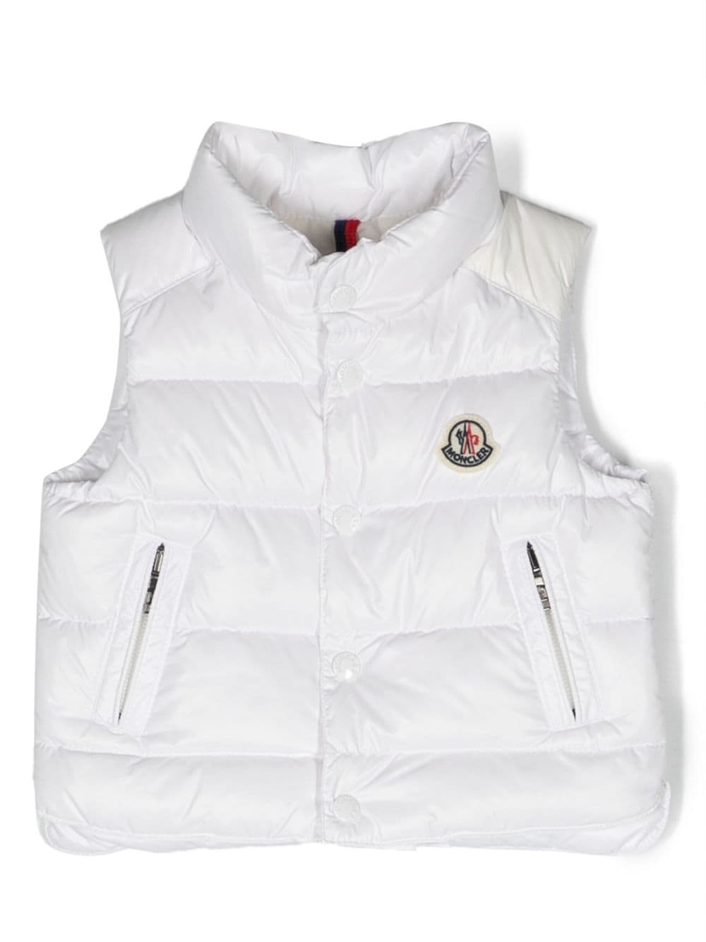 Gilet bianco neonato con applicazione