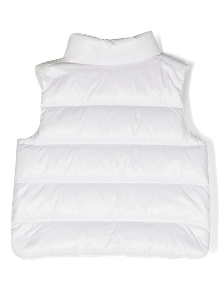 Gilet bianco neonato con applicazione