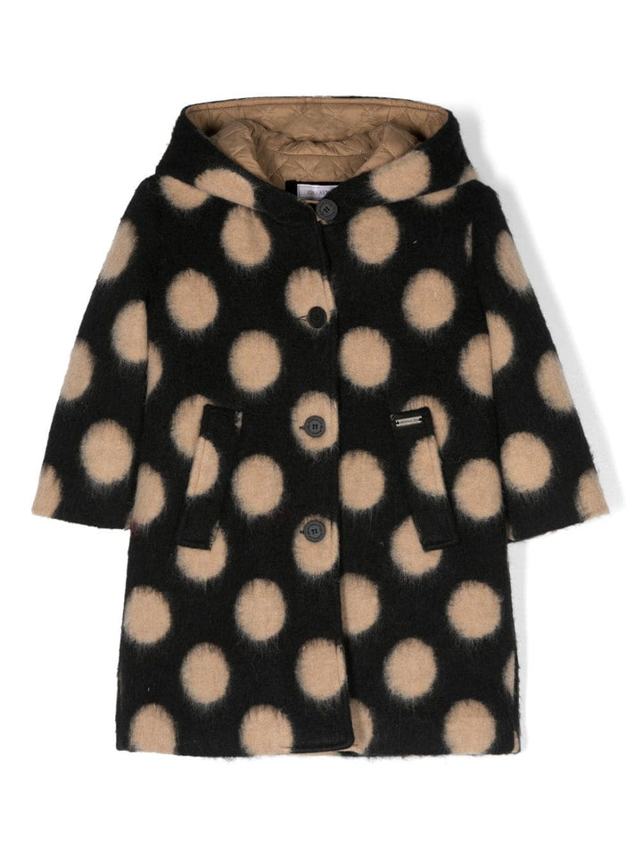 Cappotto marrone a pois bambina