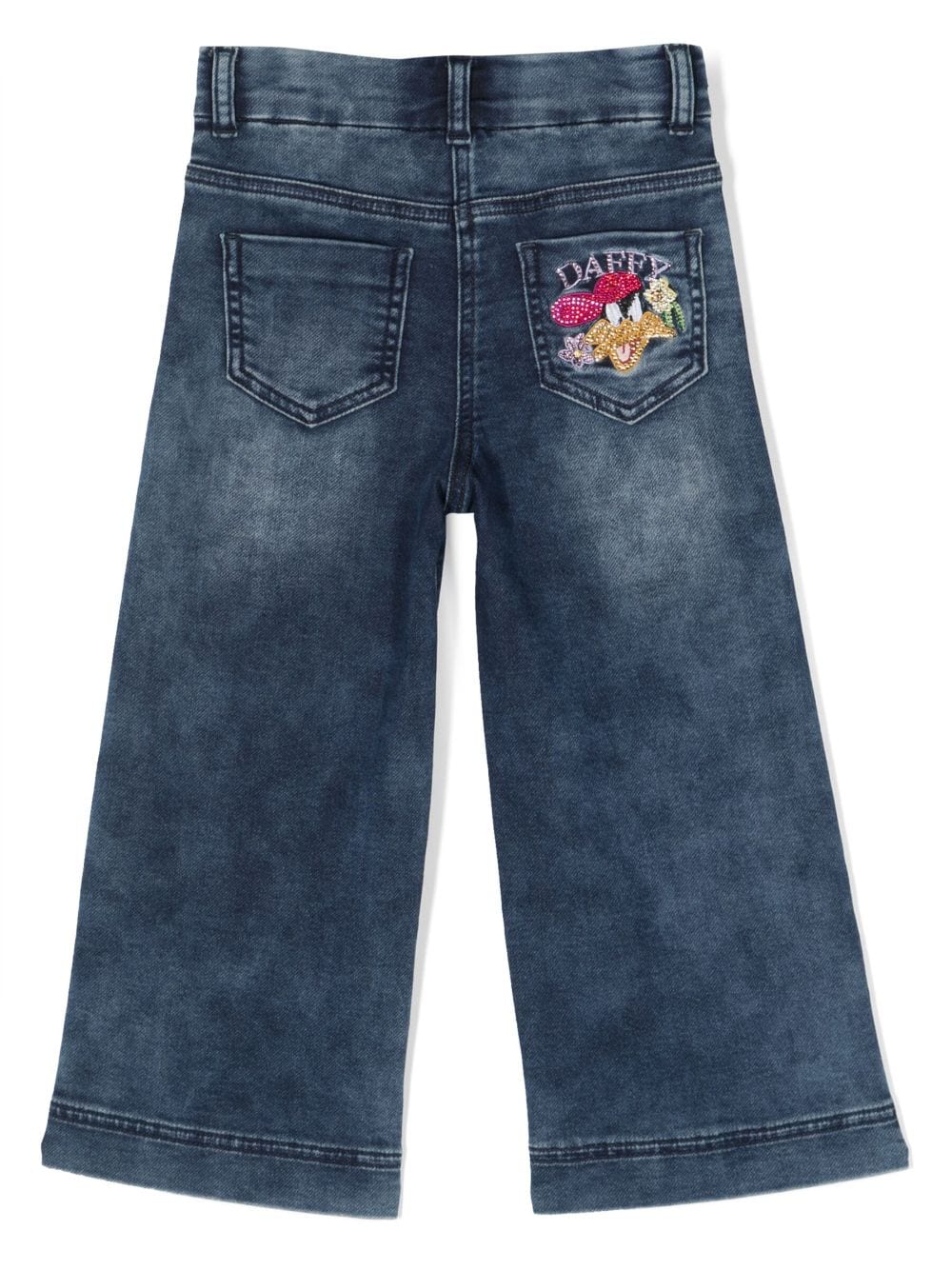 Jeans denim bambina con stampa 'Duffy Duck' posteriore