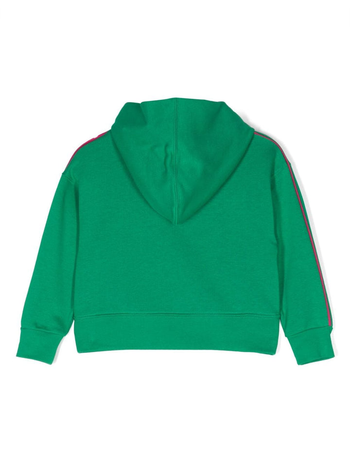 Sweat fille vert à capuche et imprimé 'Duffy Duck'