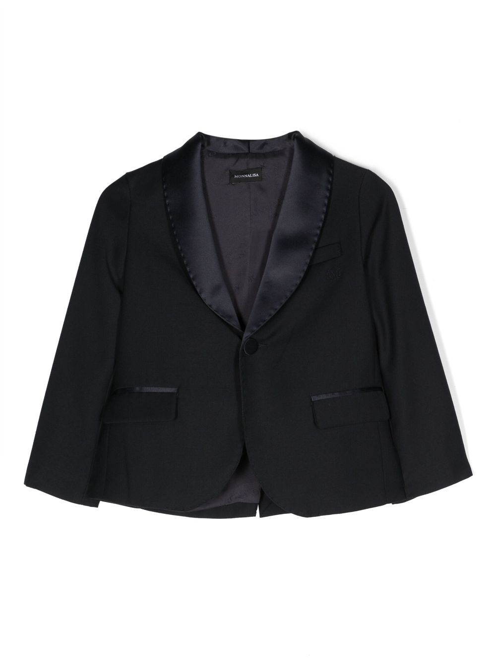 Blazer classique bleu à simple boutonnage pour fille