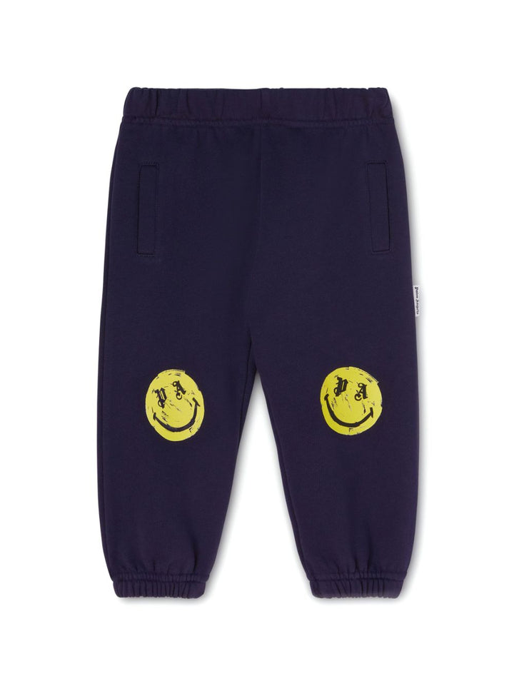 Pantalon de sport bleu bébé avec imprimé