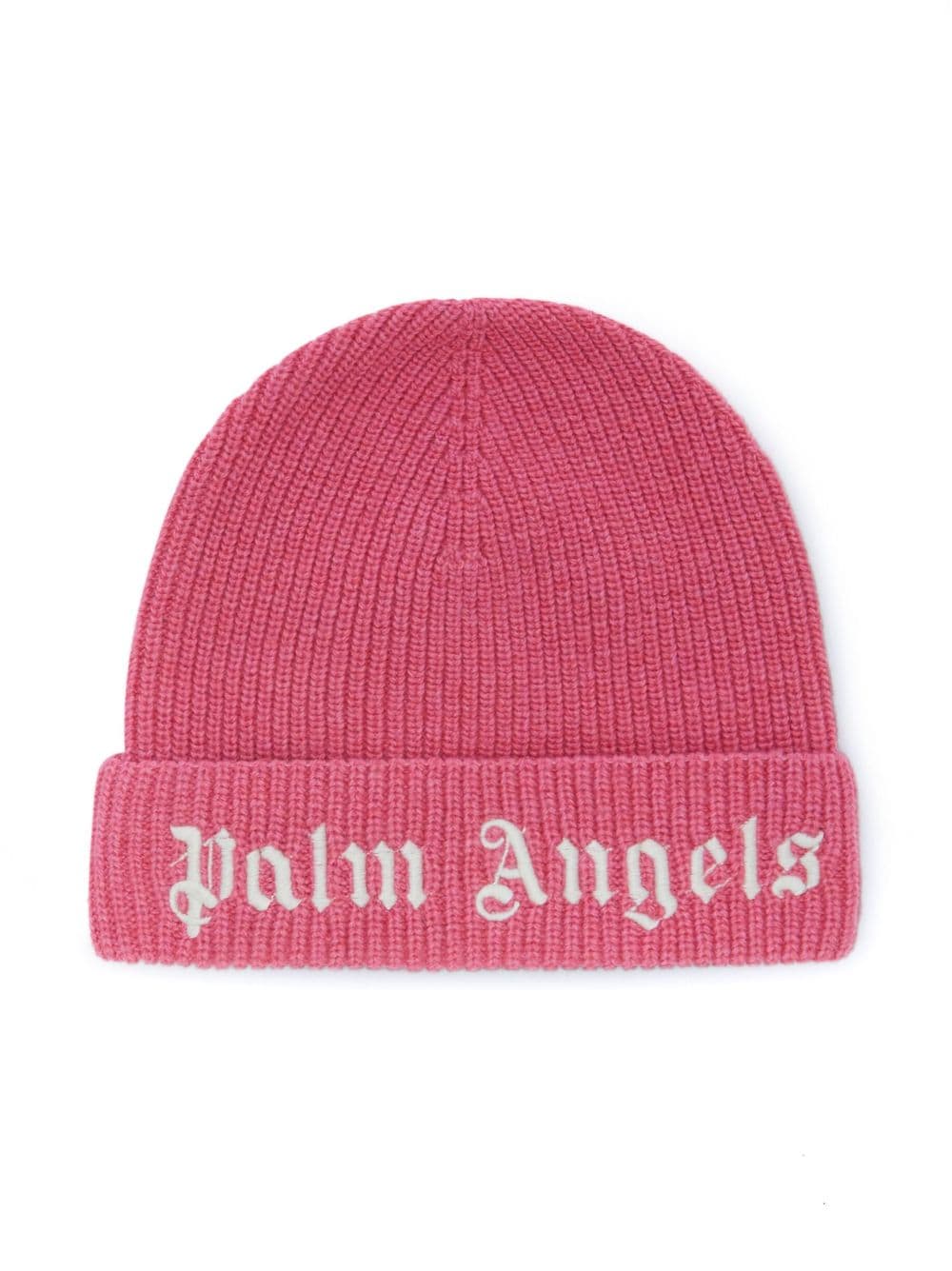 Cappello rosa bambina con logo bianco ricamato