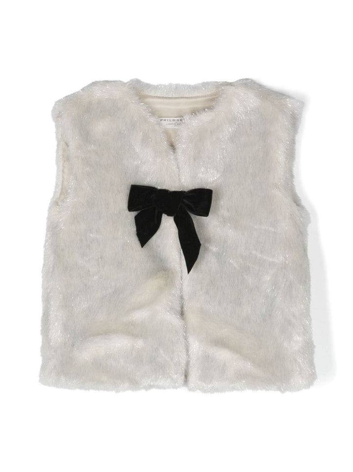 Gilet grigio bambina