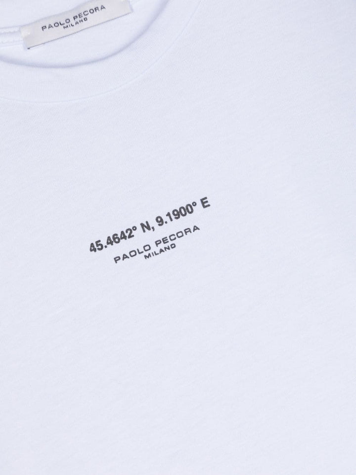T-shirt bianca bambino con stampa