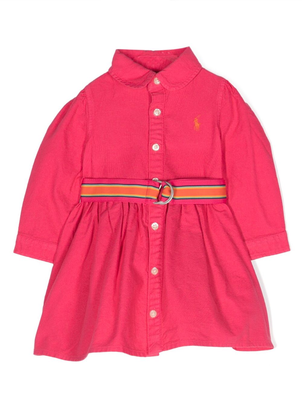 Robe bébé fille rose avec logo brodé