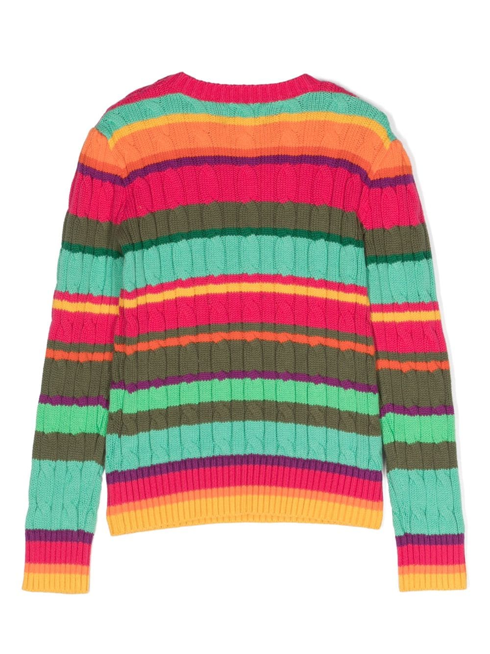 Maglione multicolor bambina con ricamo