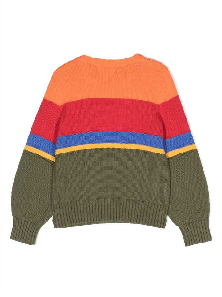 Maglione multicolor bambino con ricamo