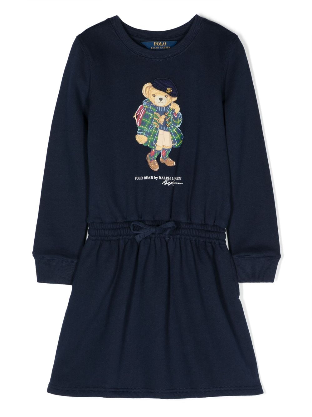 Robe fille bleue avec imprimé