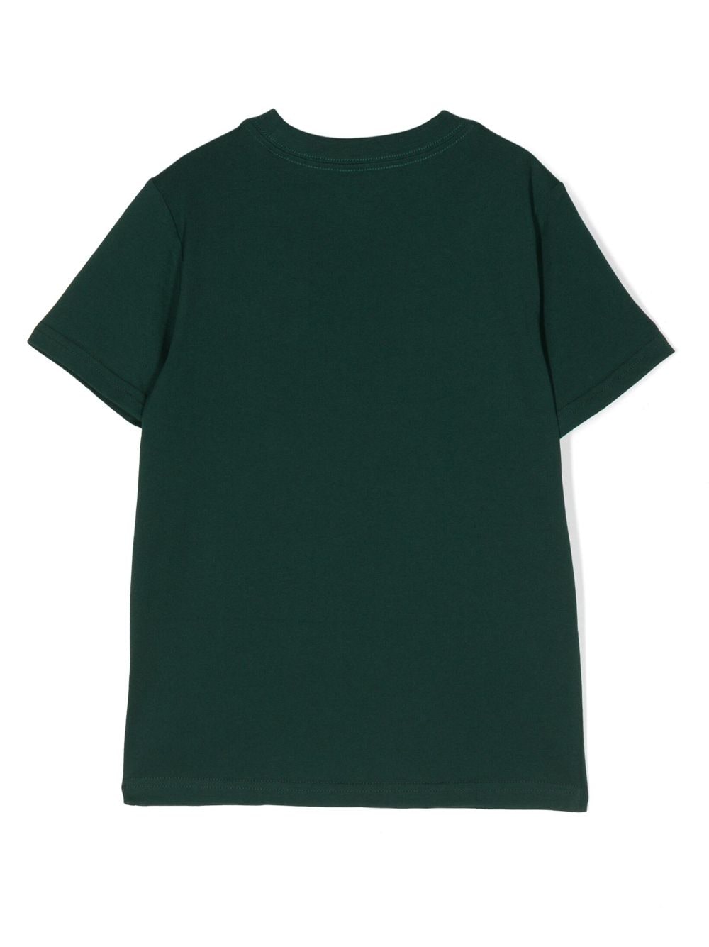 T-shirt verde bambino con ricamo