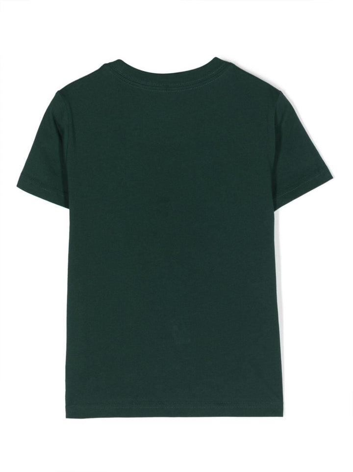 T-shirt verde bambino con stampa