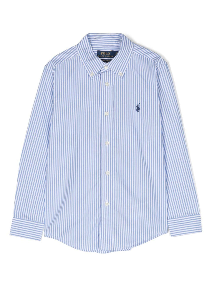 Chemise bleu bébé avec broderie