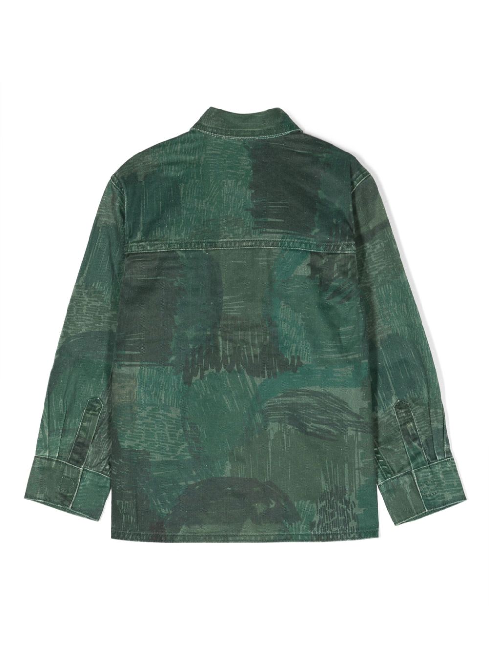 Chemise vert mousse pour garçon avec imprimé