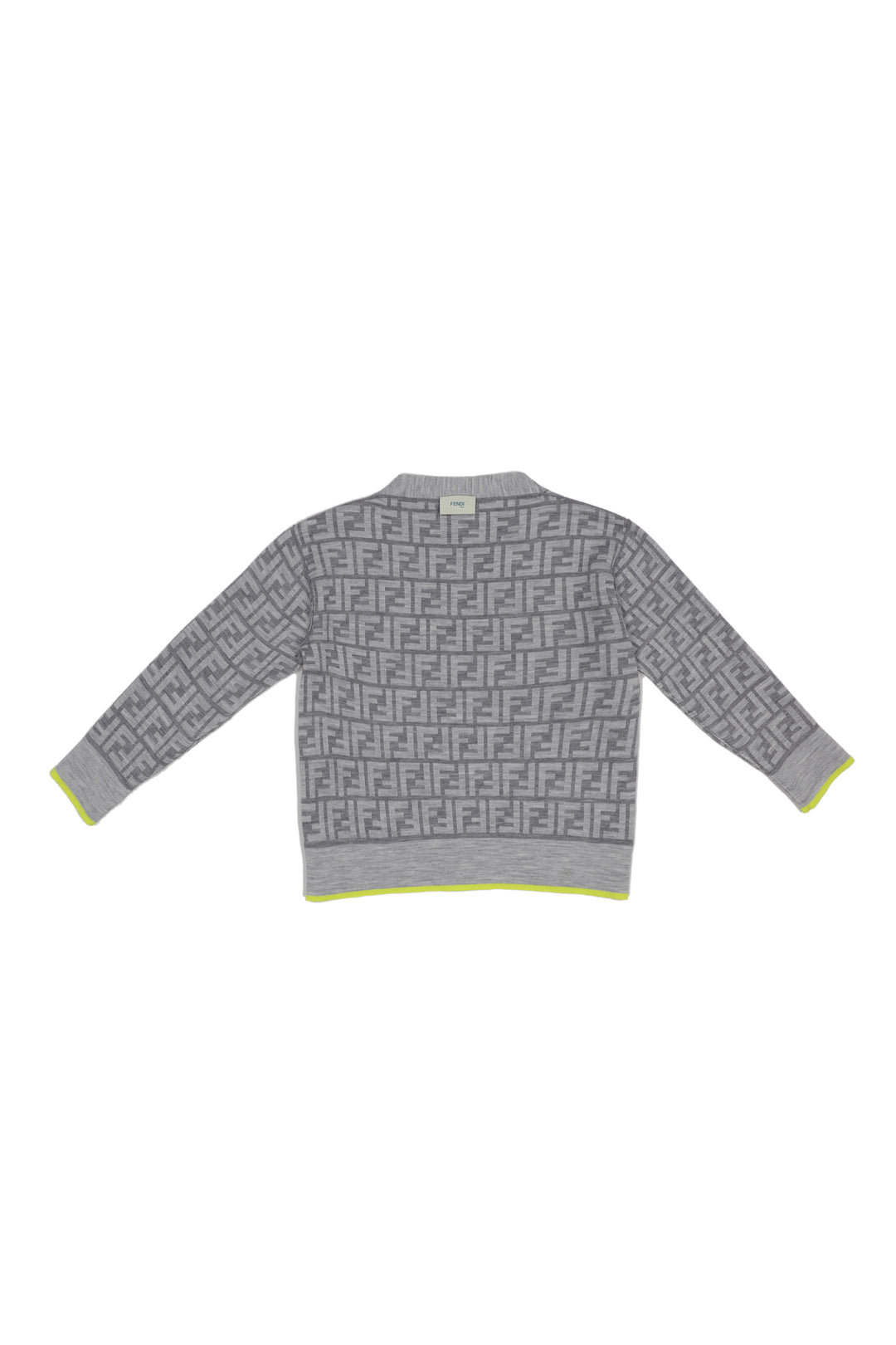 Cardigan grigio,reversibile,con logo tramato