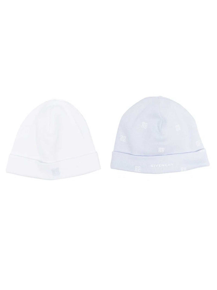 Lot de deux chapeaux blancs et bleus