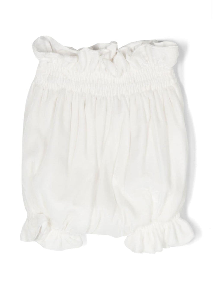 Shorts bianco neonata