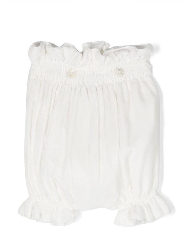 Shorts bianco neonata