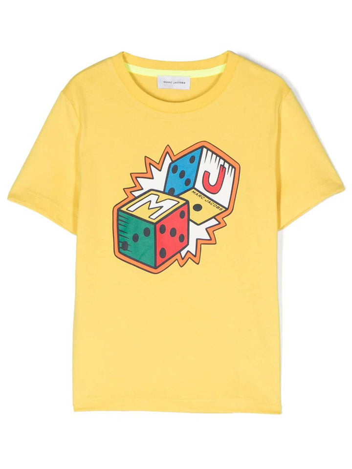 T-shirt gialla bambino con stampa