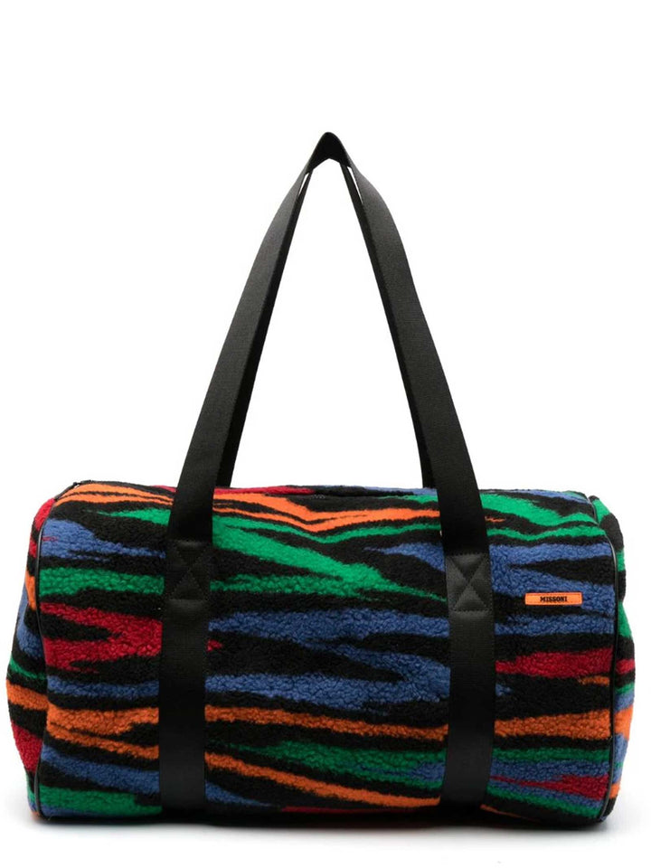 Borsa multicolor bambina misto lana e cotone