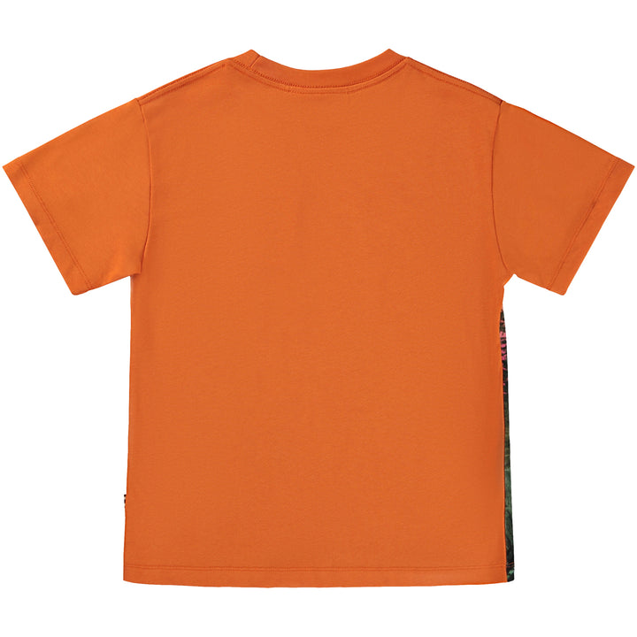 T-shirt enfant orange avec imprimé