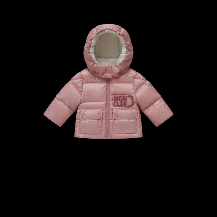 Giubbotto rosa neonata con logo