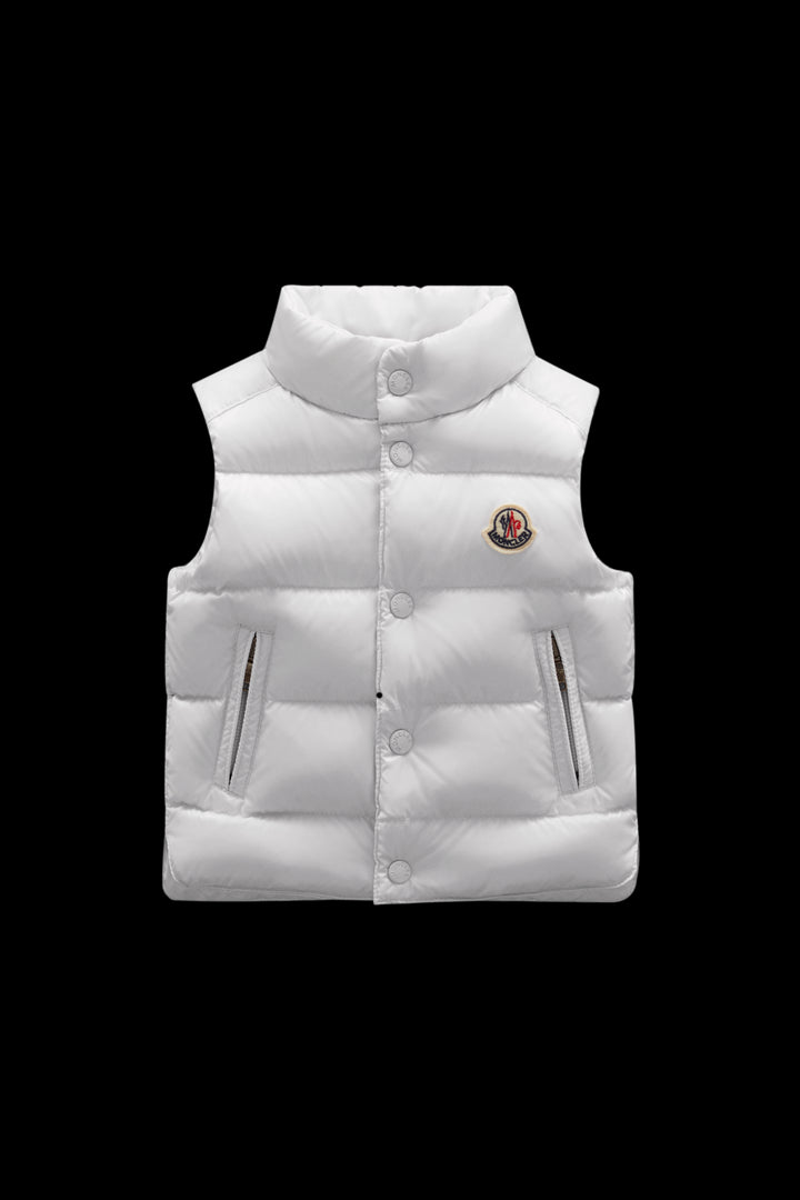 Gilet bianco neonato con applicazione