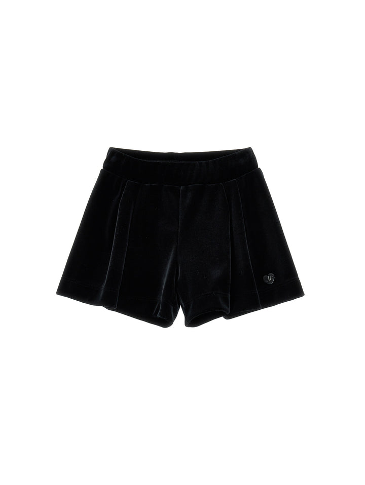 Short fille noir avec logo