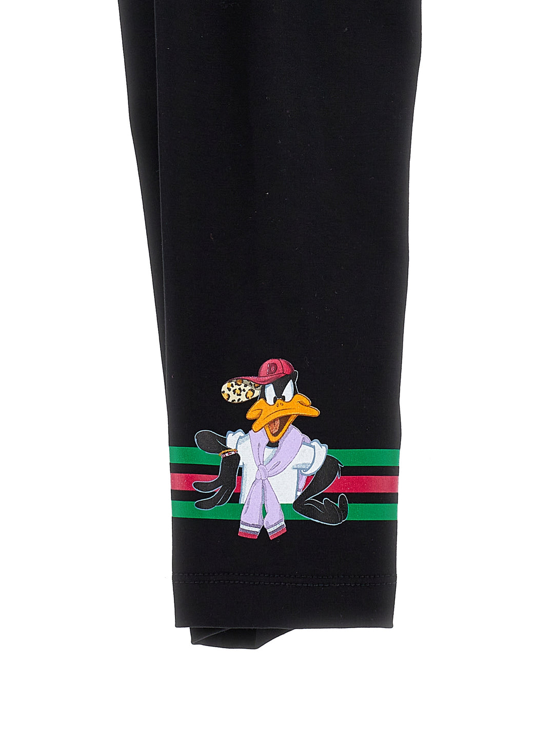 Leggings neri bambina con stampa 'Duffy Duck'