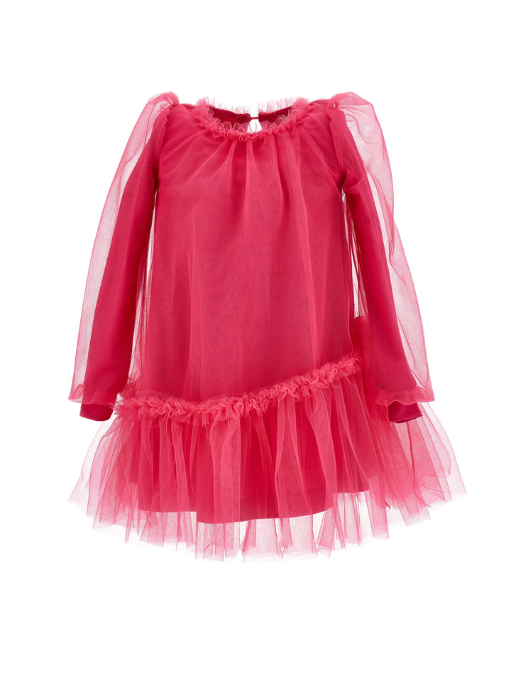 Robe en tulle fuchsia fille