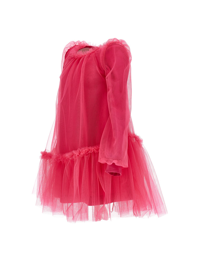 Robe en tulle fuchsia fille