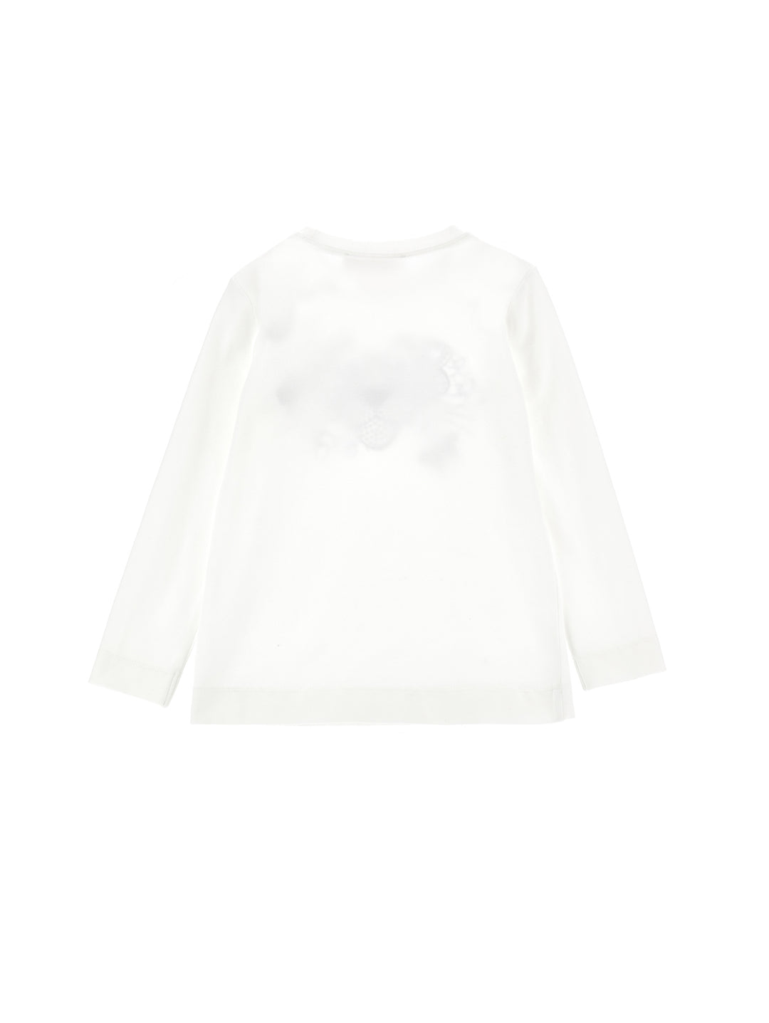 T-shirt bianca bambina a maniche lunghe con stampa 'Pantera Rosa'