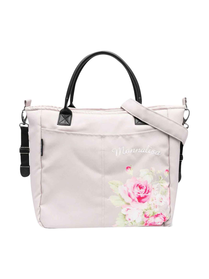 Borsa fasciatoio rosa neonato unisex con ricamo