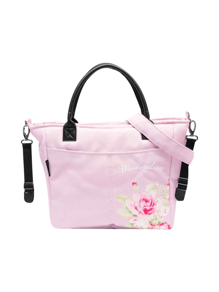 Borsa rosa pastello fasciatoio unisex con stampa