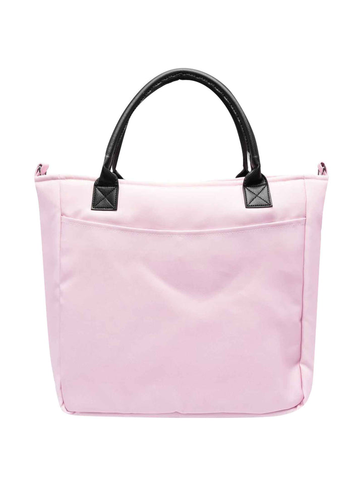 Borsa rosa pastello fasciatoio unisex con stampa