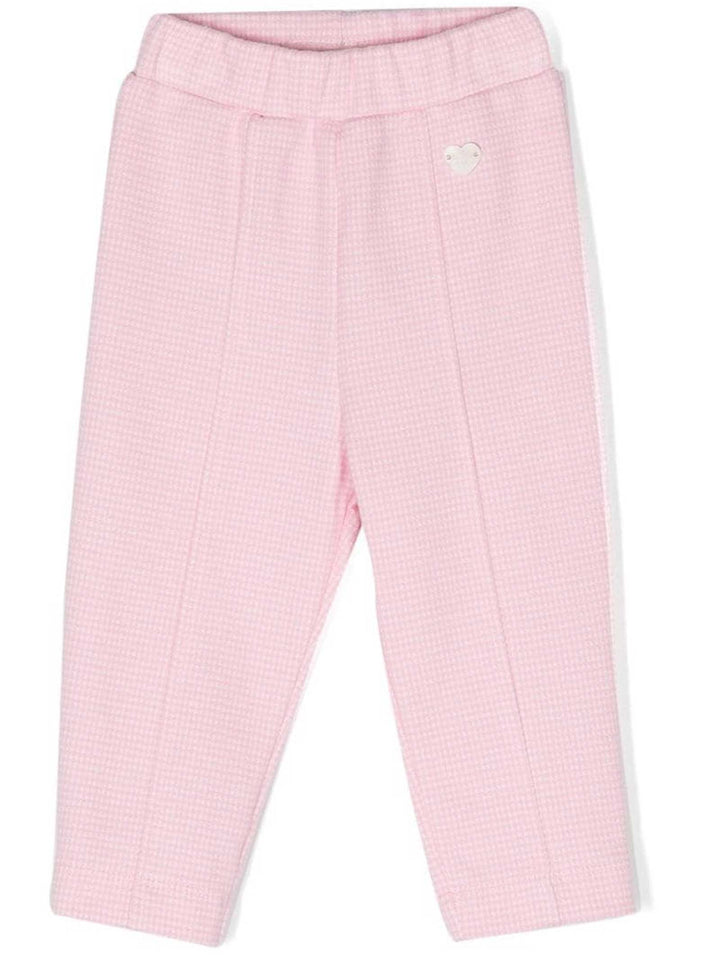 Pantalon de sport bébé fille rose avec appliqué