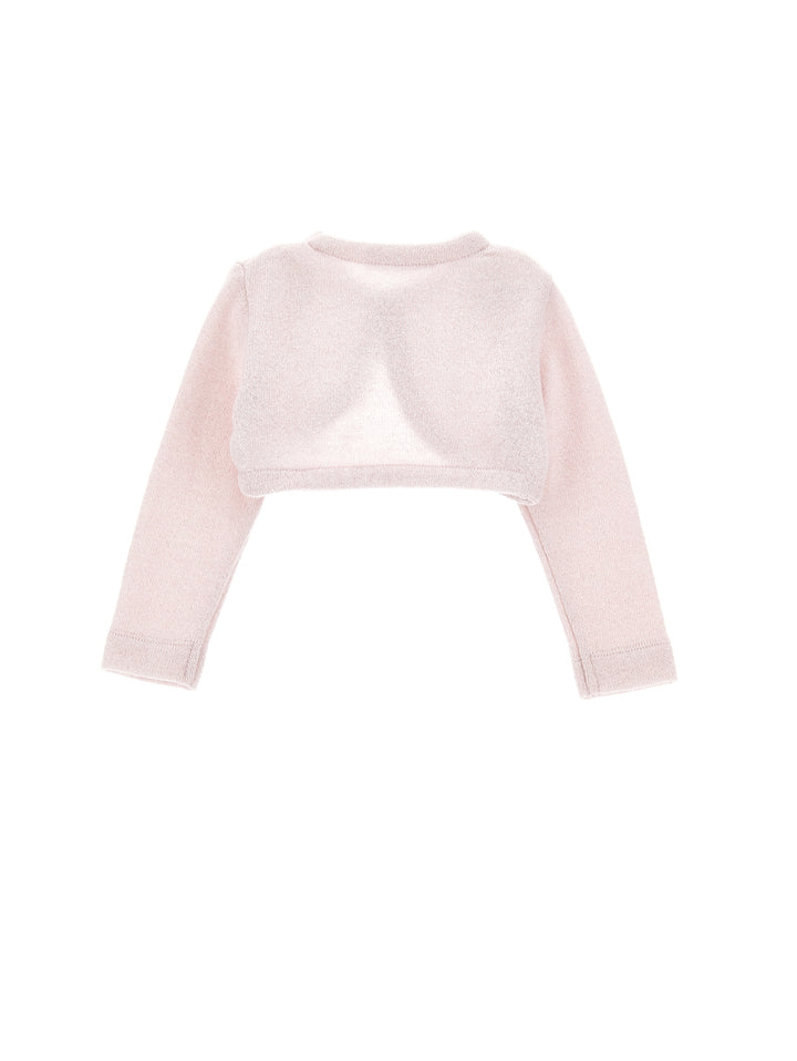 Cardigan rose bébé avec logo