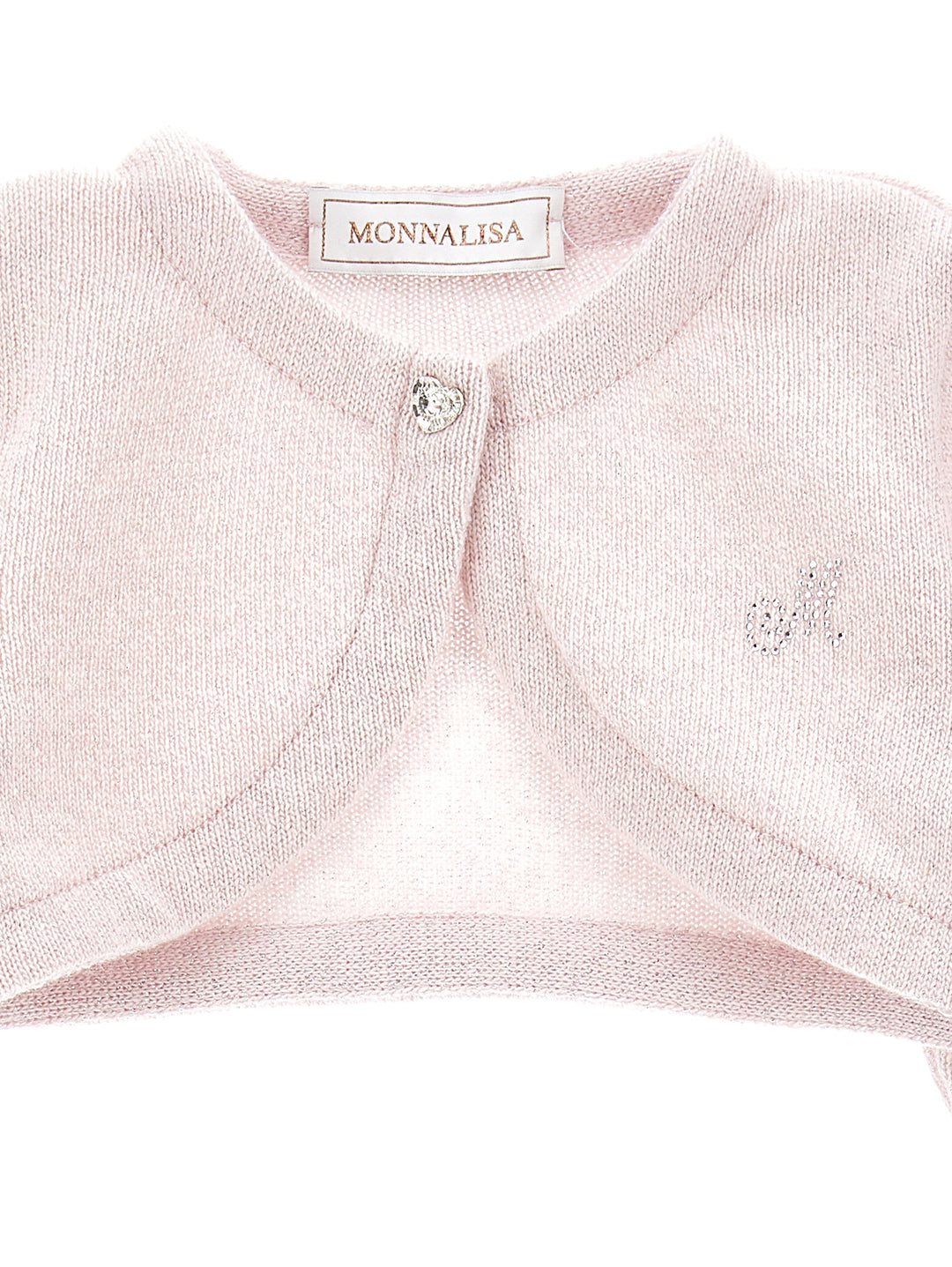 Cardigan rose bébé avec logo