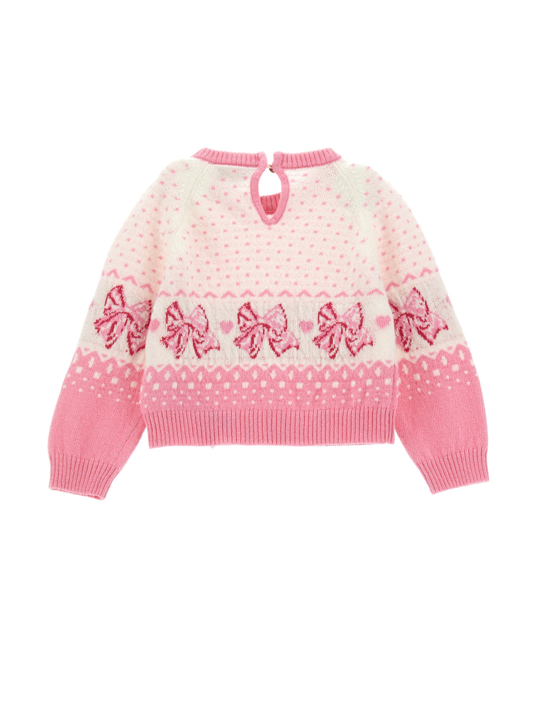 Maglione rosa neonata con ricami